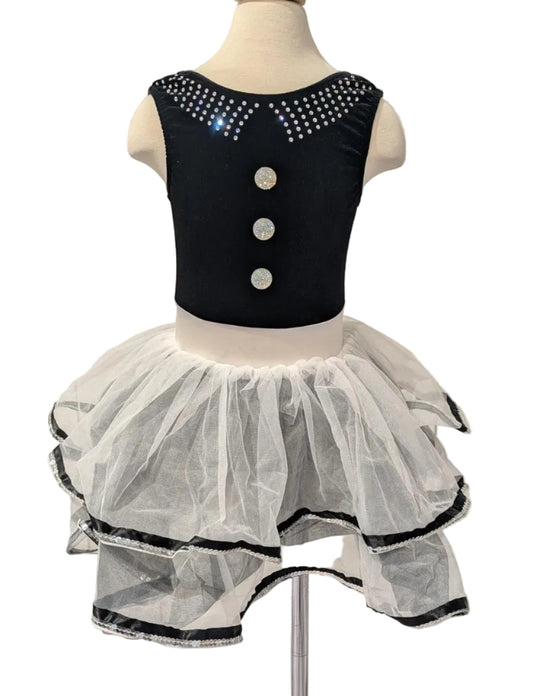 Black and White Kids Tutu Dress