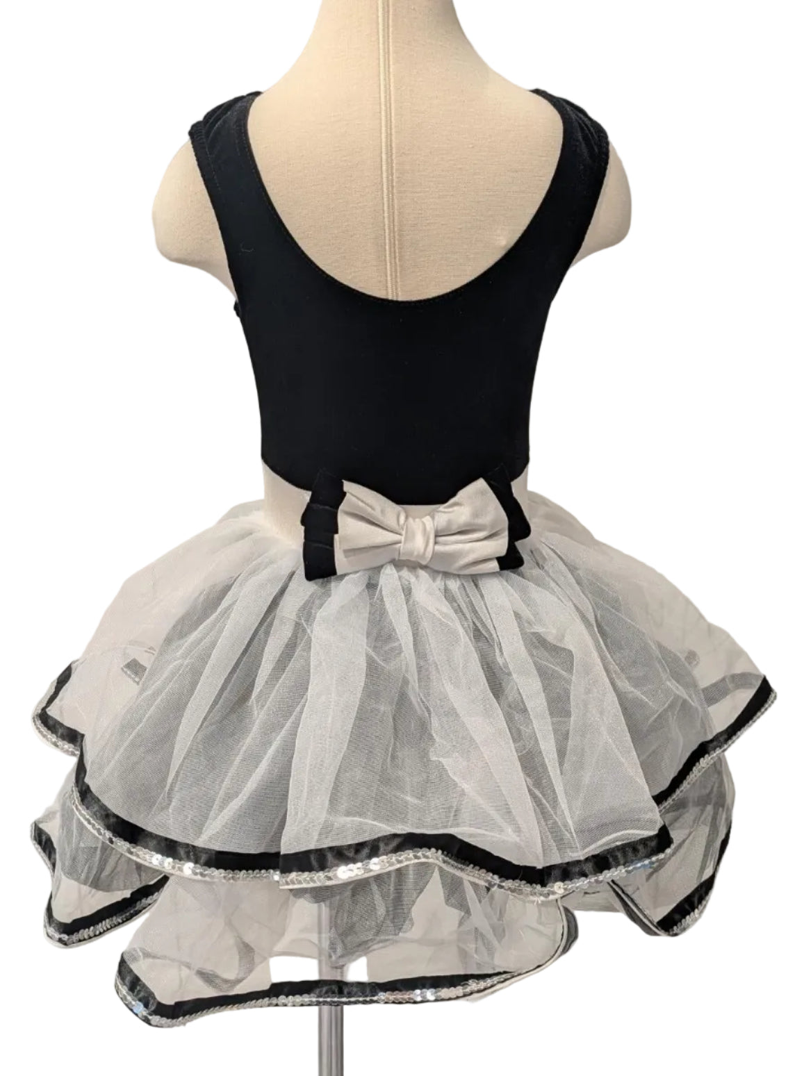 Black and White Kids Tutu Dress
