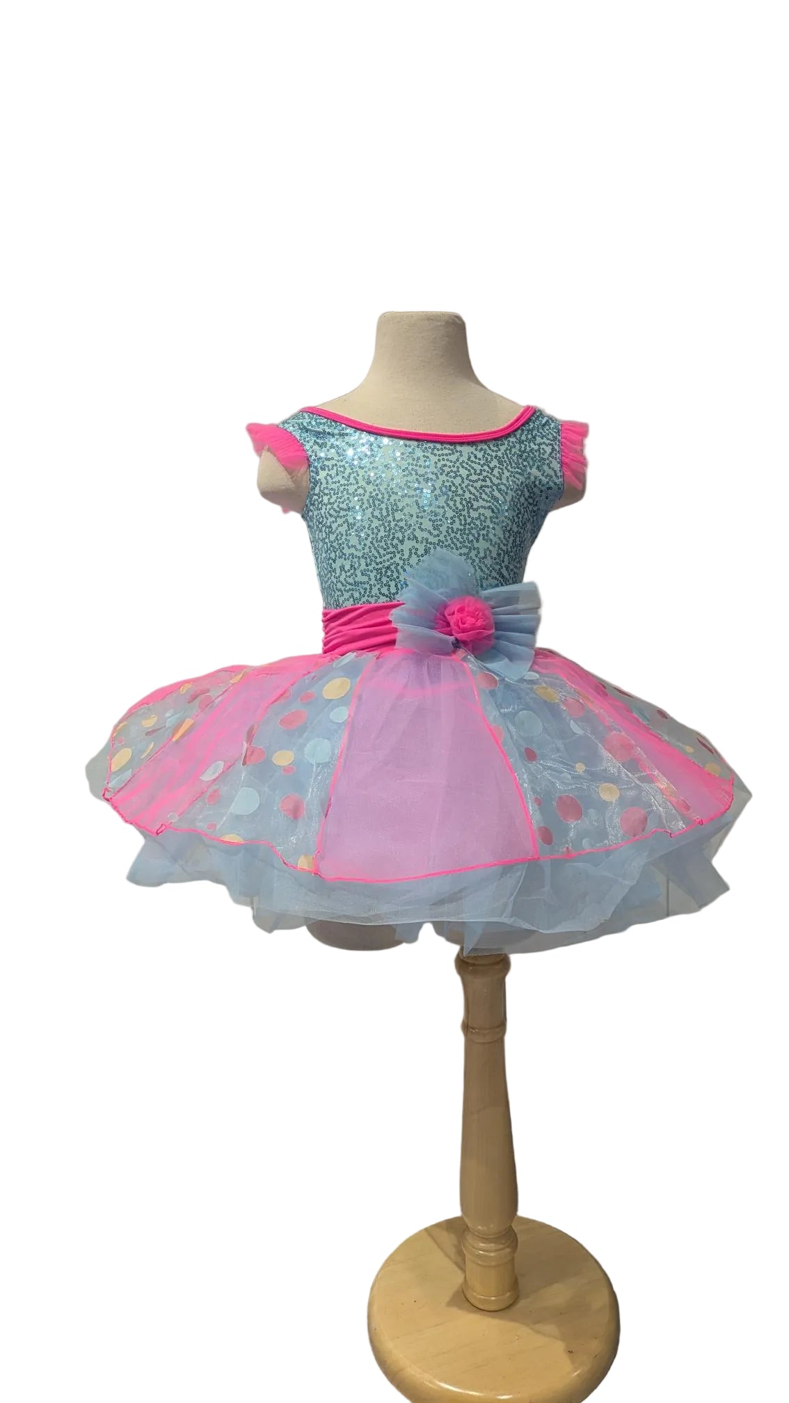 Pink and Light Blue Dress