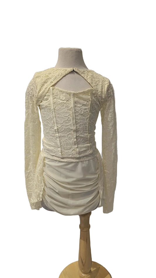 Light Yellow Lace Two Piece