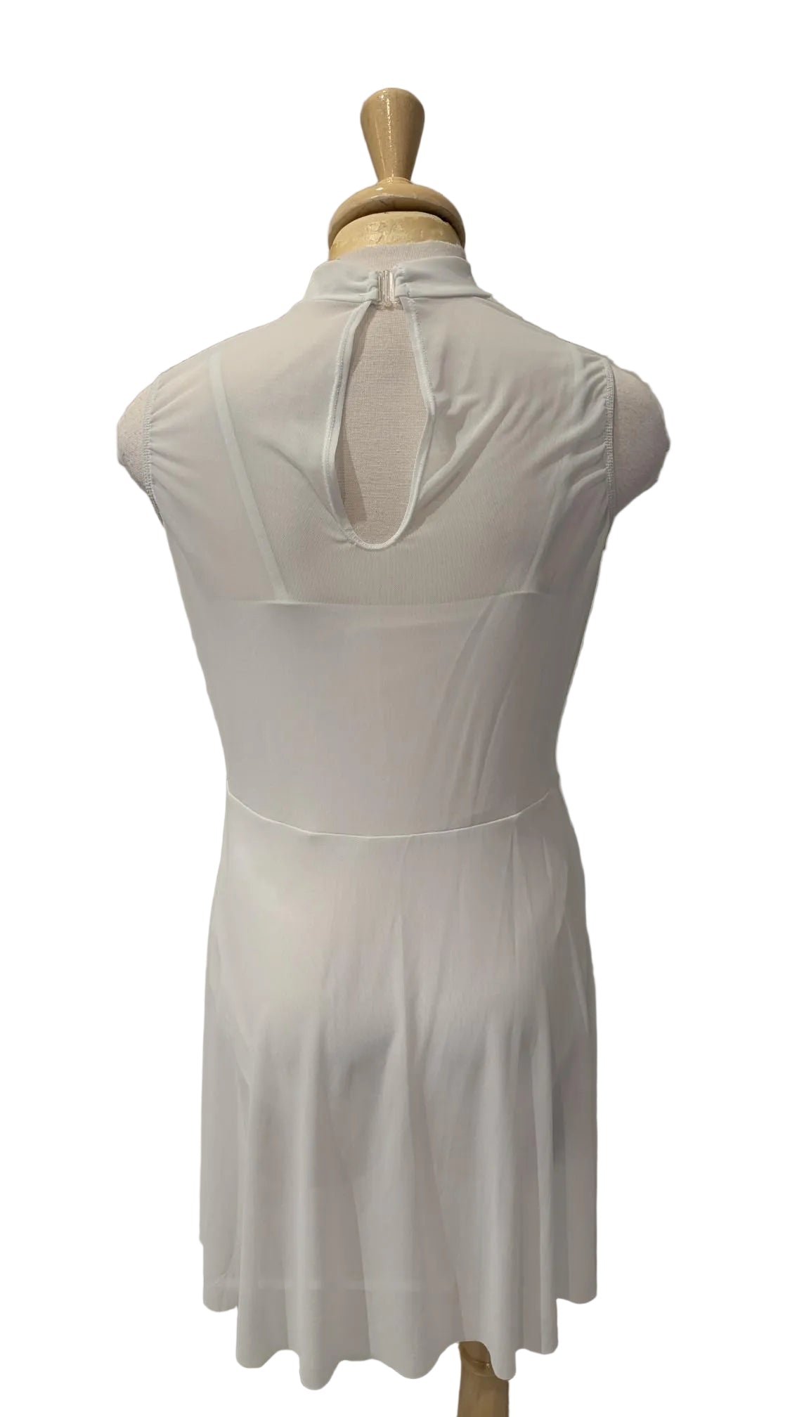White Mesh Dress with a Camisole Bodysuit