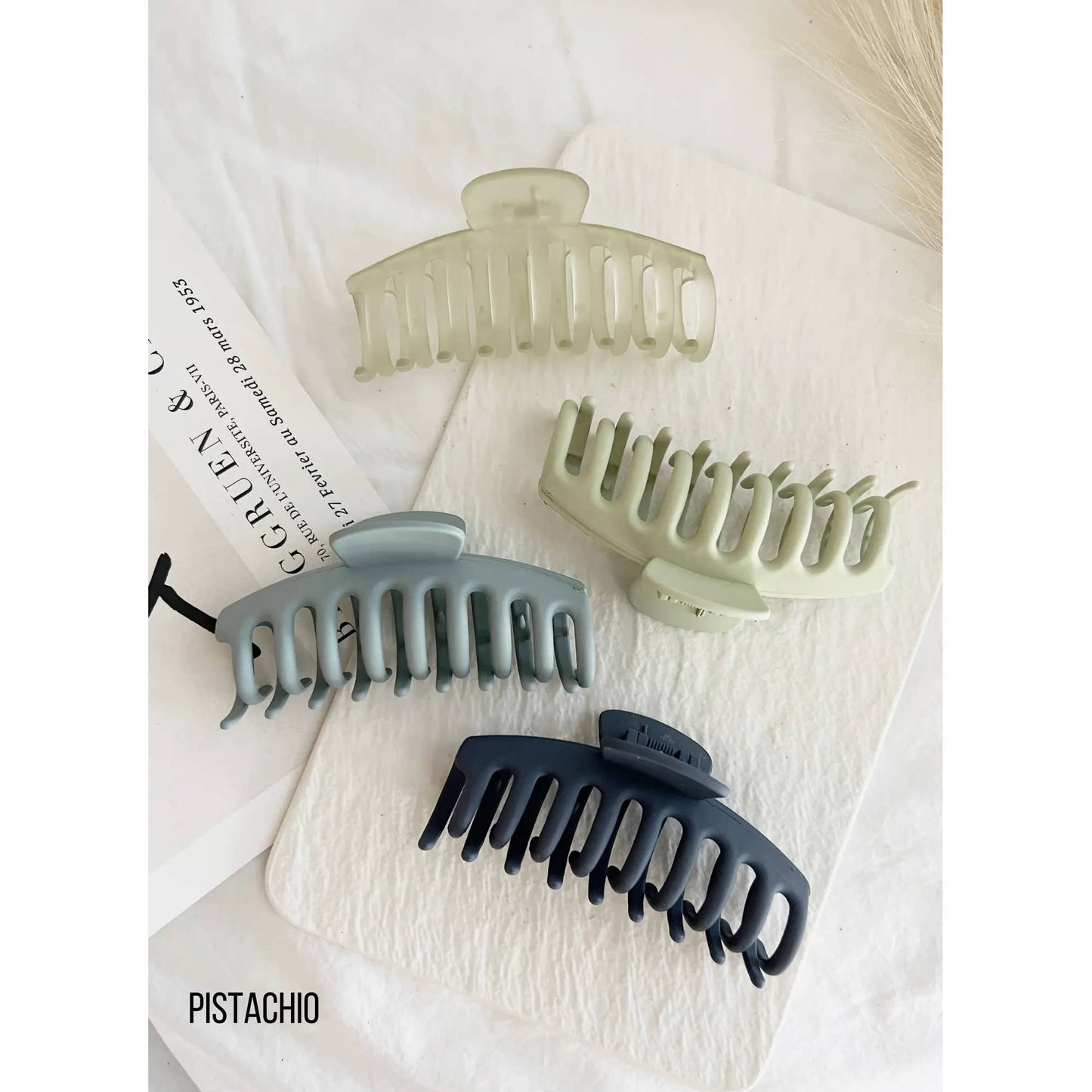 Matte Jumbo Hair Clips - BROOKE ASSORTED: BLUSH / ONE SIZE
