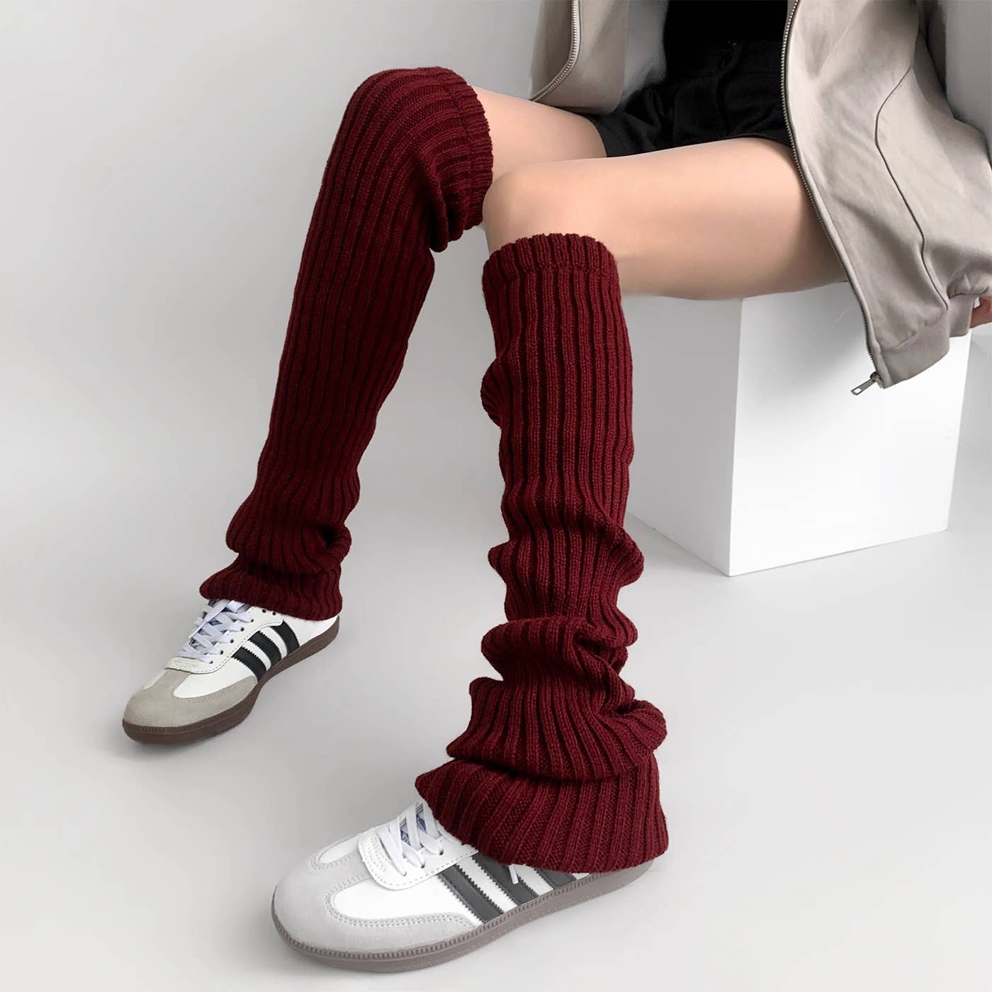 Chunky Ribbed Knit Leg Warmers