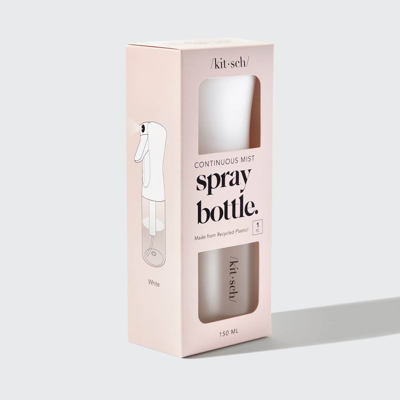 KITSCH - Recycled Plastic Continuous Spray Bottle - White