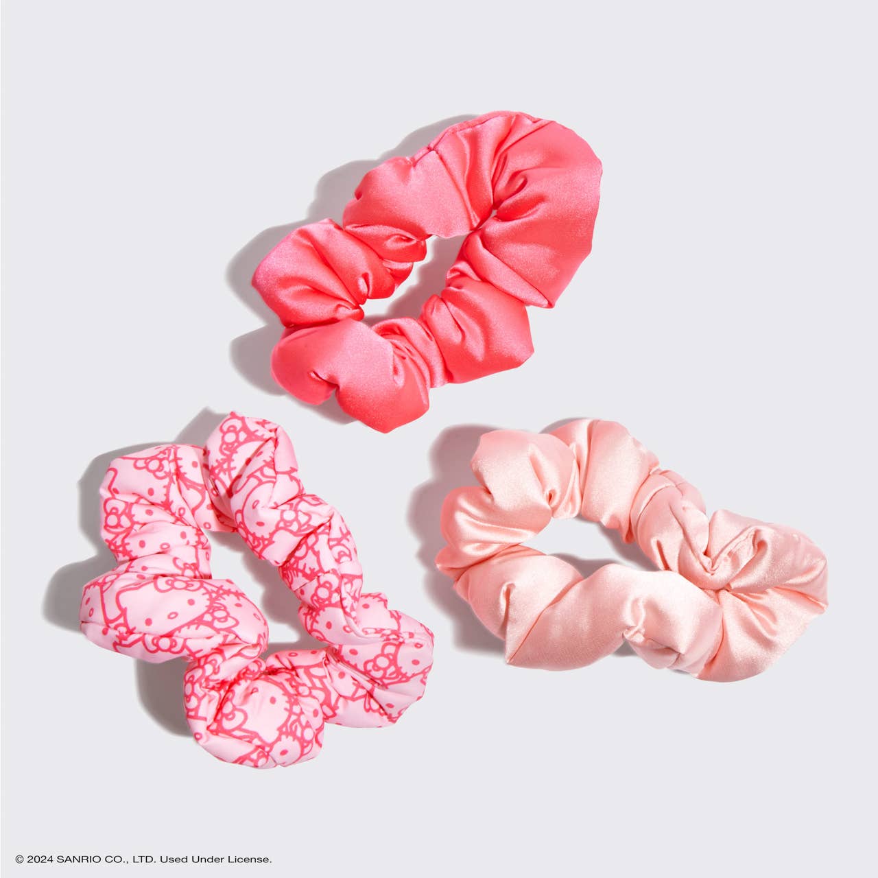 KITSCH - Hello Kitty x Kitsch Recycled Fabric Puffy Scrunchies 3pcSet