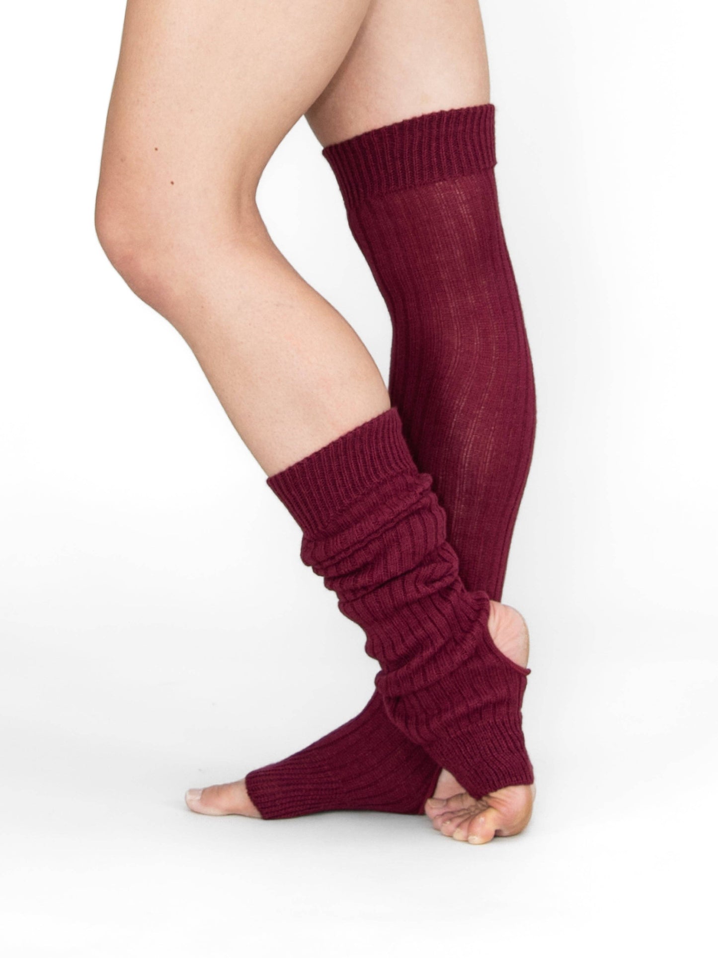 Short Stirrup Leg Warmer - Burgundy