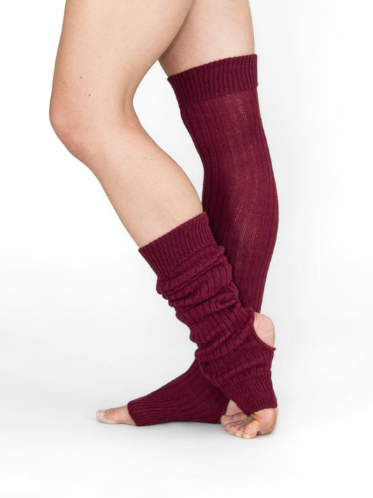 Short Stirrup Leg Warmer - Burgundy