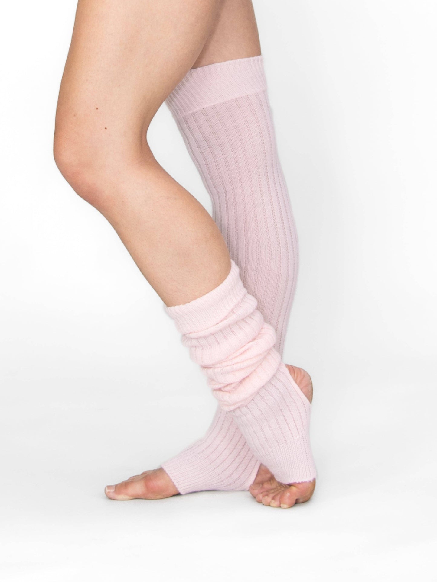 Body Wrappers - Short Stirrup Leg Warmers: LIGHT PINK