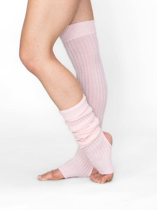 Body Wrappers - Short Stirrup Leg Warmers: LIGHT PINK