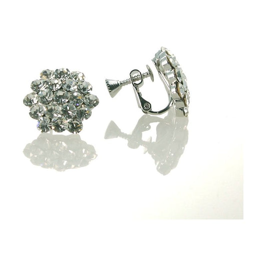 Crystal Cluster Earrings (clip on)