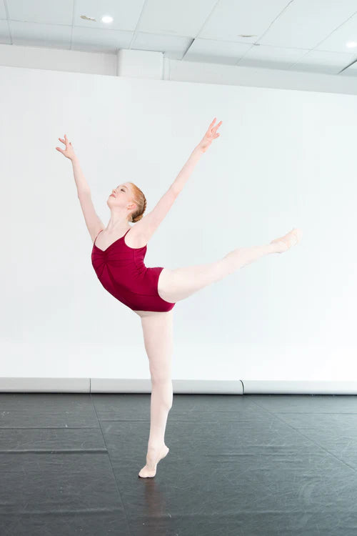 Claudia Dean Ariel Raspberry Gloss Leotard - Super High Cut