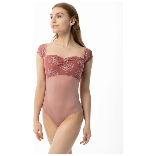 Suffolk "Darcy" Sweetheart Cap Sleeve Leotard