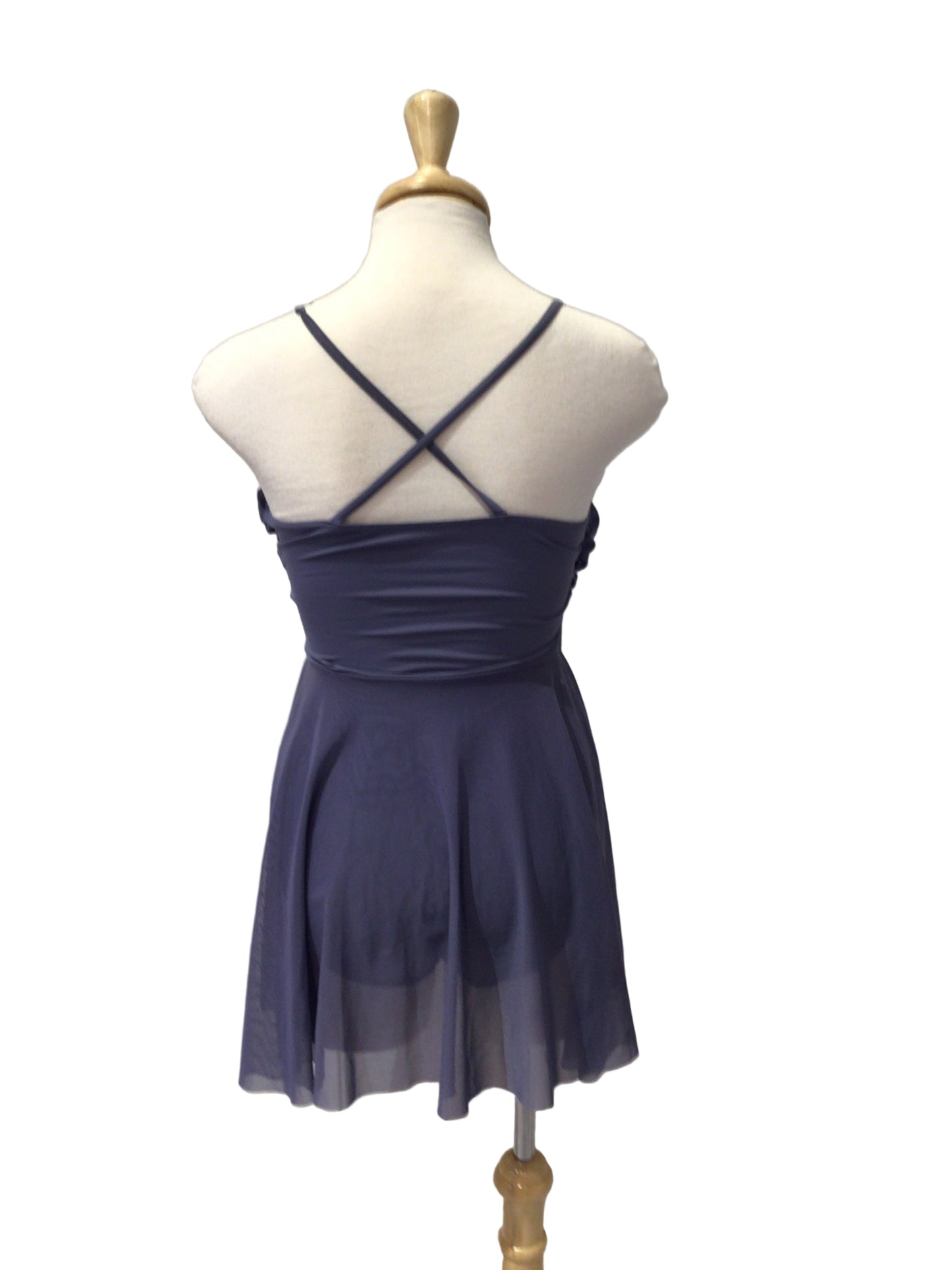Blue Grey Short Lyrical Dress