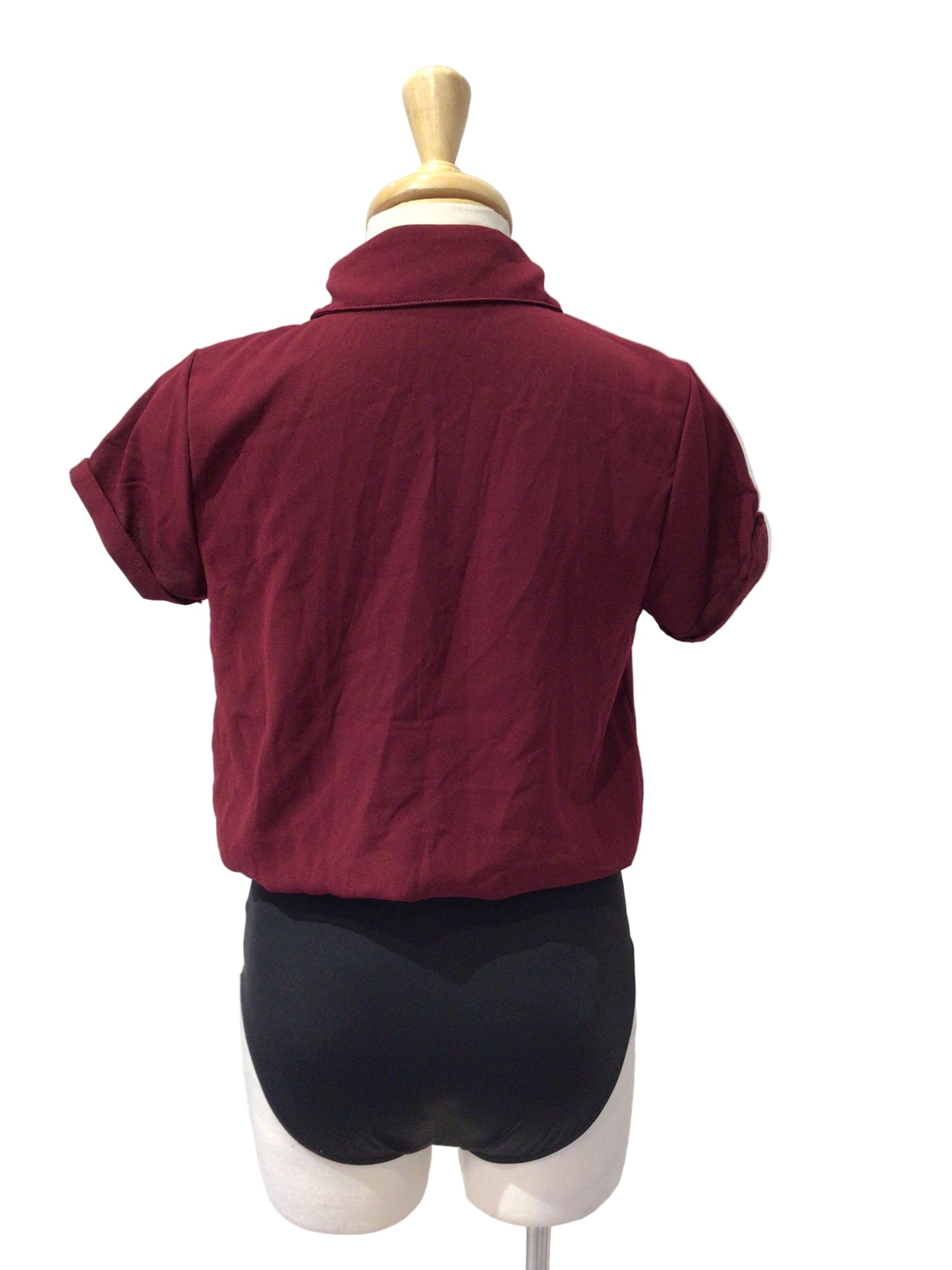 Maroon Blouse Bodysuit