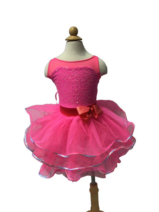Flourescent Pink Sparkle Tutu