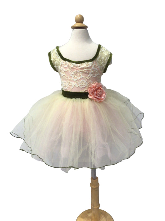 White Pink and Green Tutu