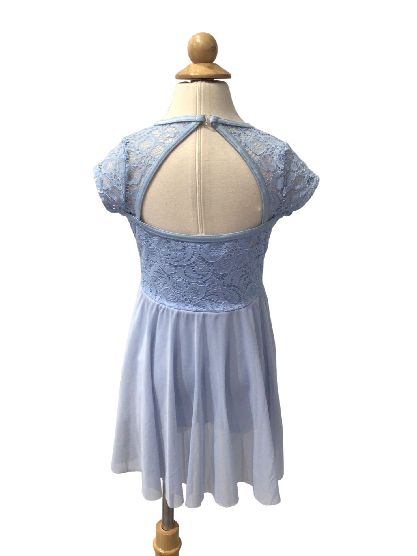 Light Blue Lace Short Lyrical Dress