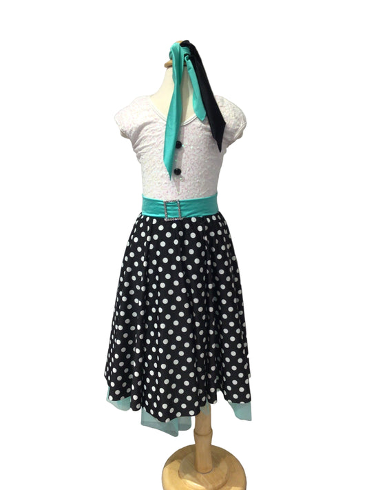 Black and White Polka Dot 50s Dress