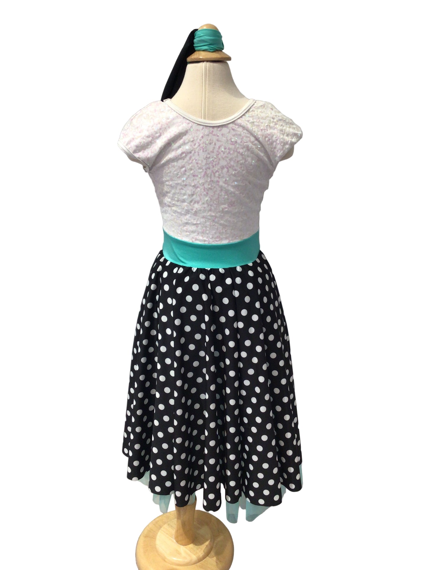 Black and White Polka Dot 50s Dress