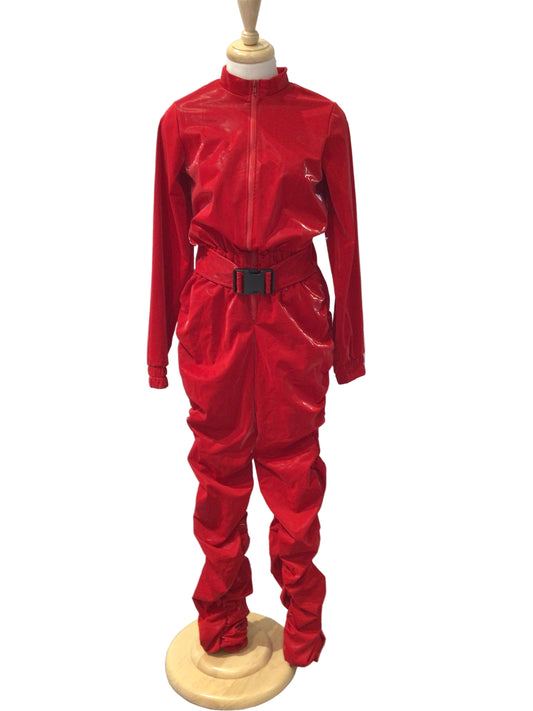 Vinyl Red Jumpsuit