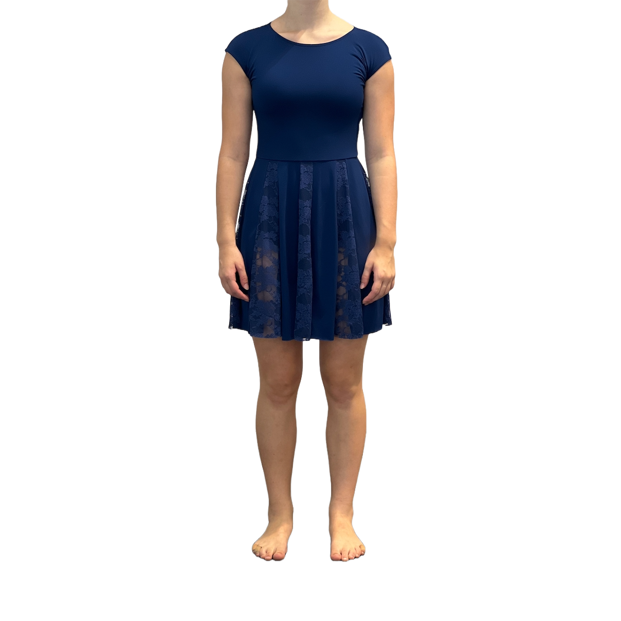 Navy Blue Lace Lyrical Dress