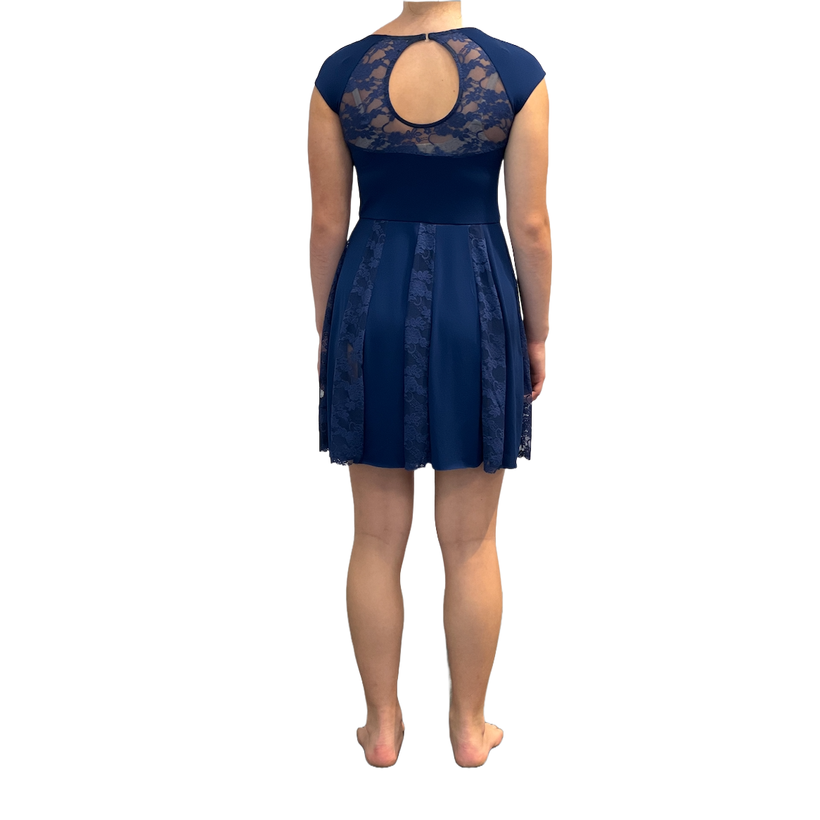Navy Blue Lace Lyrical Dress