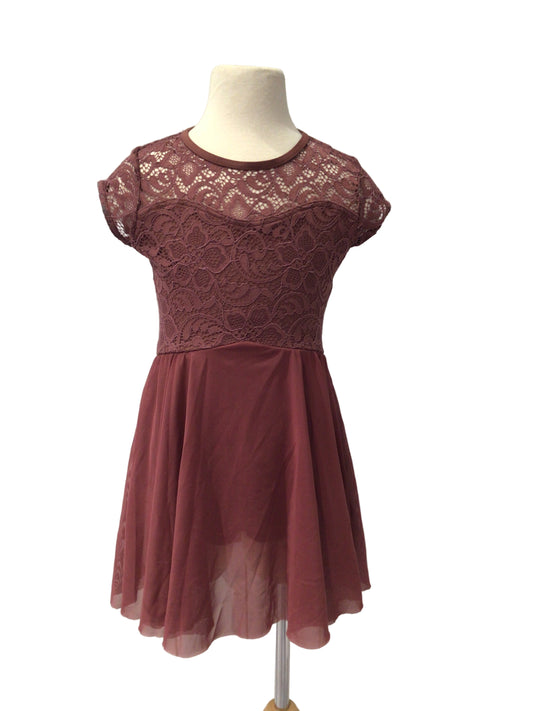 Rose Pink Lace Short Dress