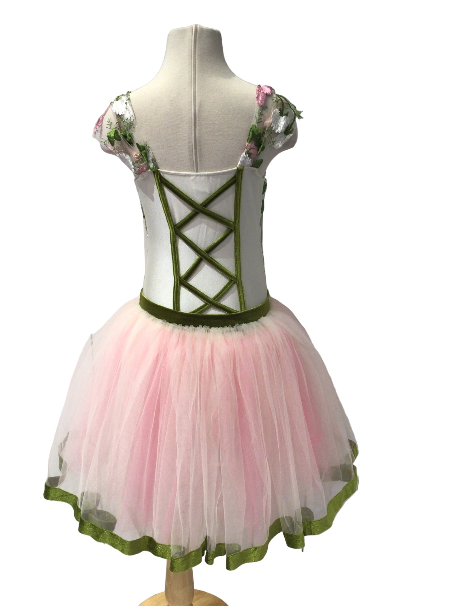 Pink and Green Flower Romantic Tutu