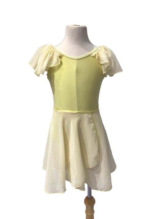 Yellow Bodysuit with Wrap Skirt