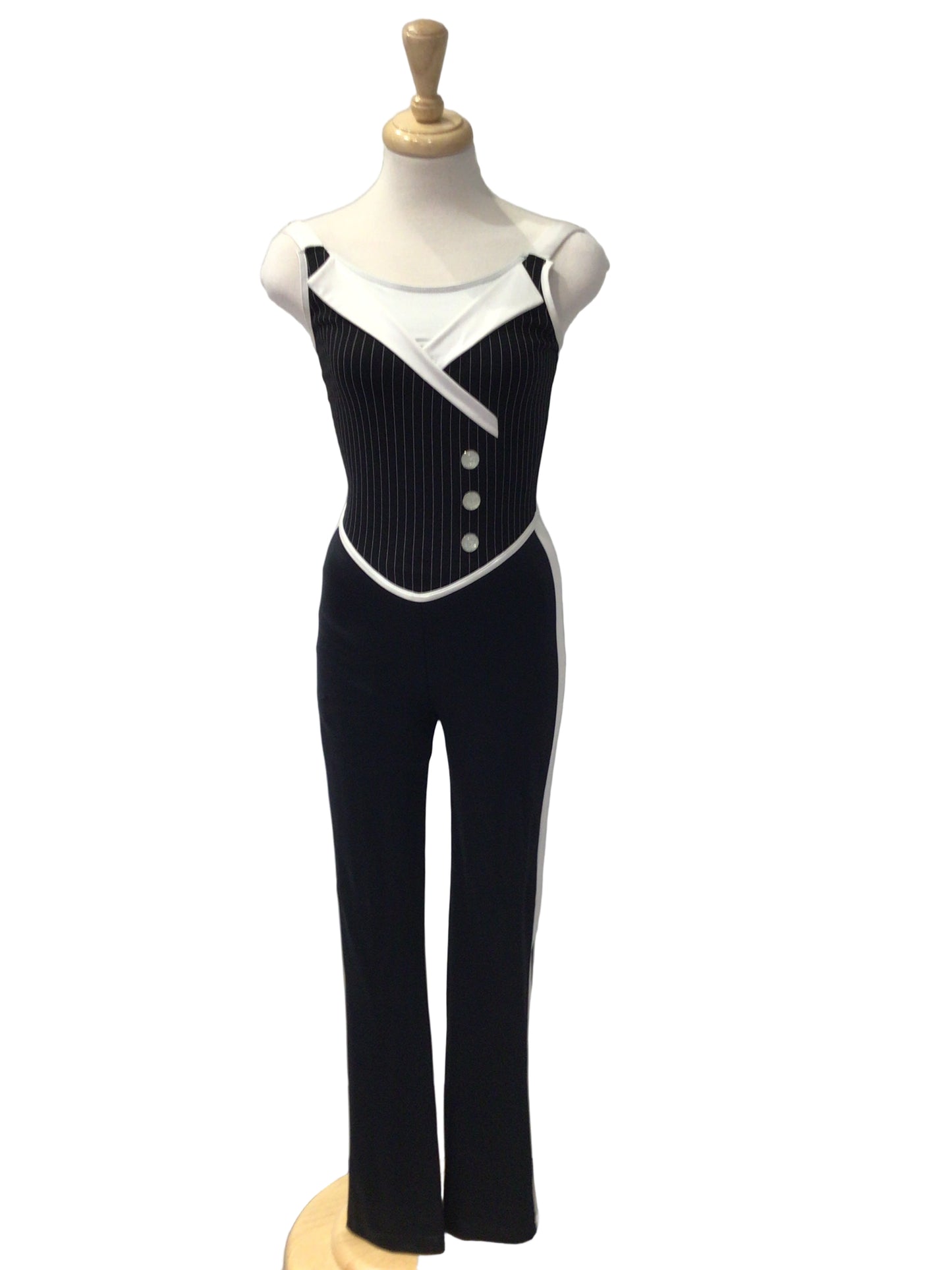 Black and White Tuxedo Unitard