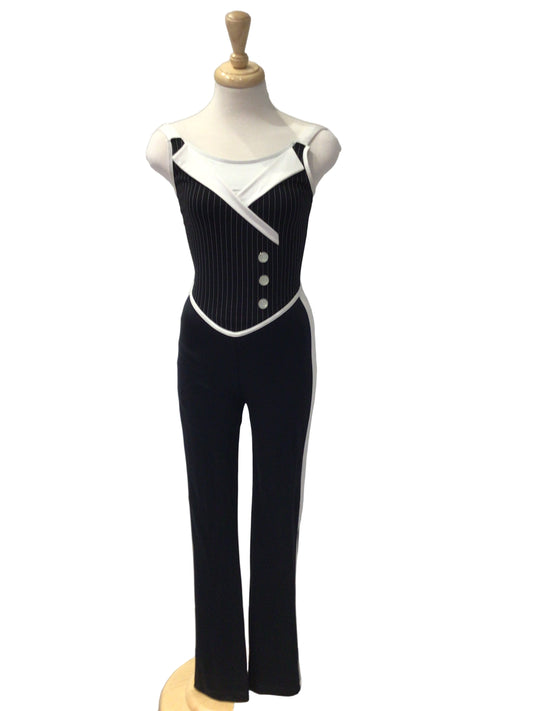 Black and White Tuxedo Unitard
