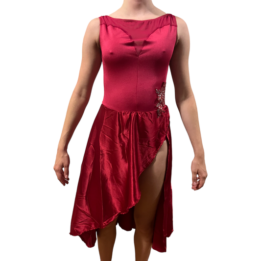 Red Satin Dress