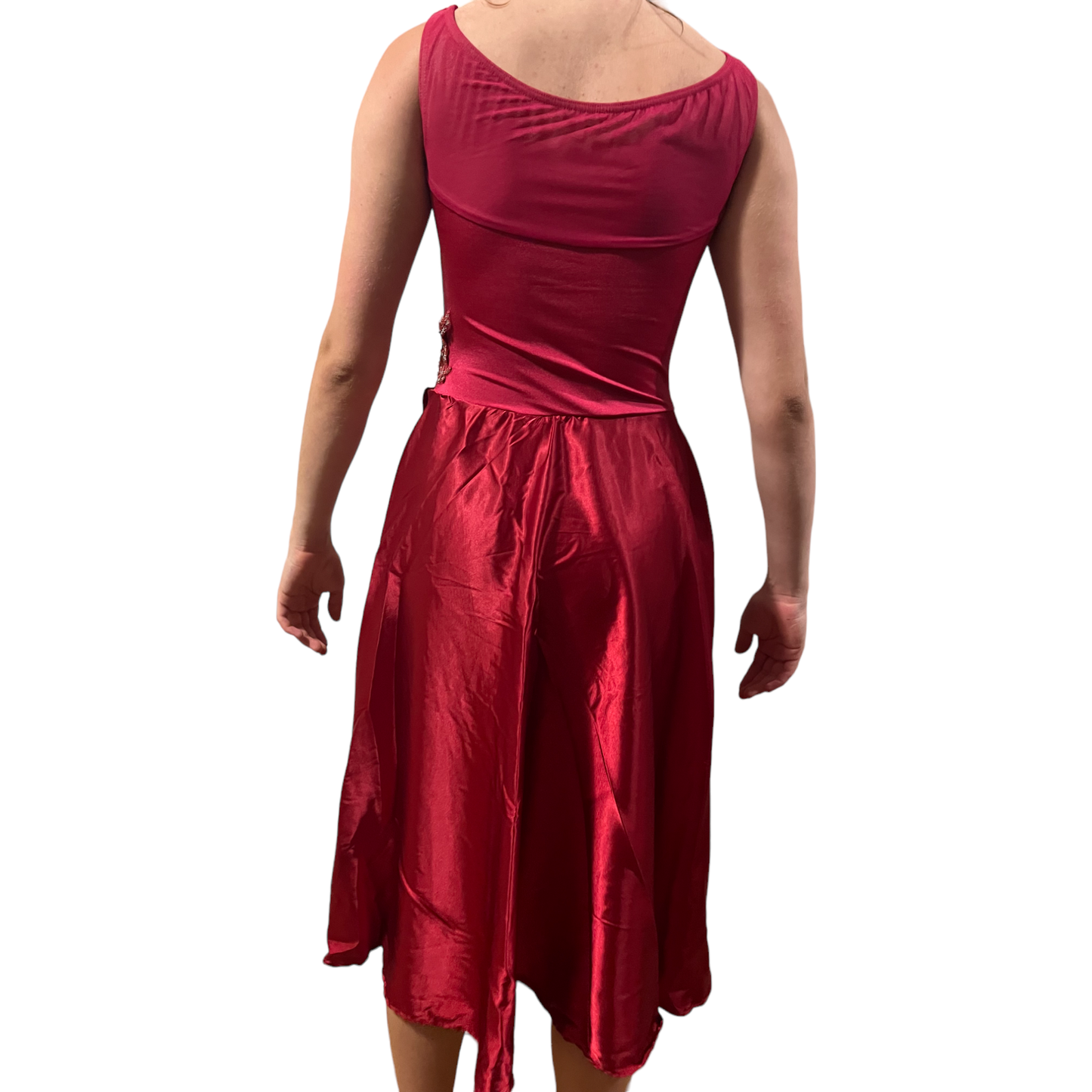 Red Satin Dress