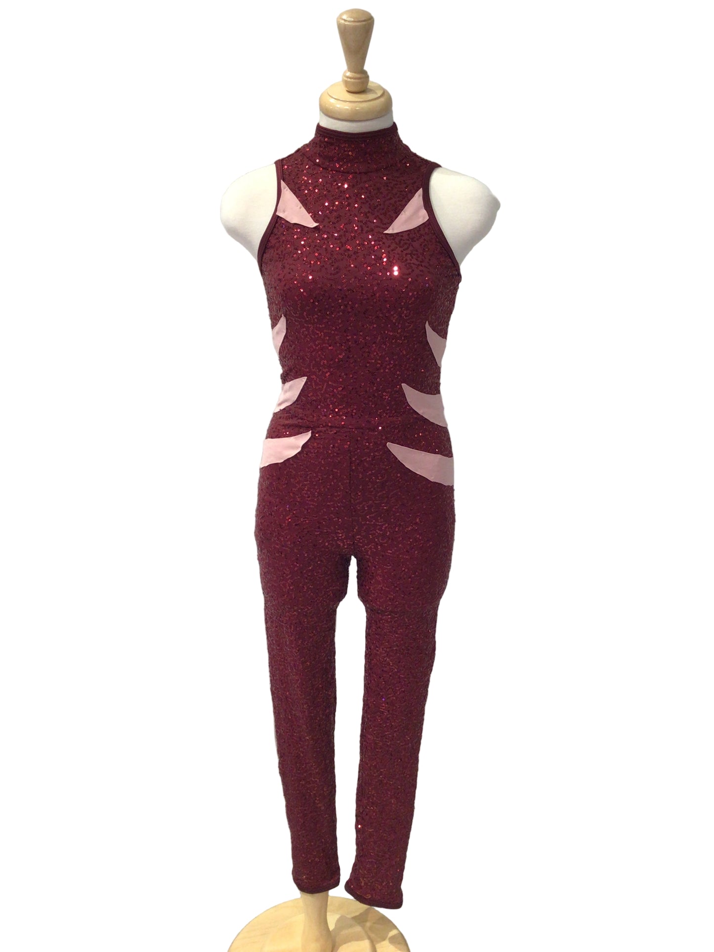 Magenta Sequin Unitard