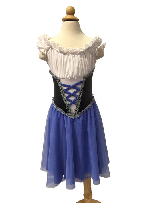 Light Blue and Silver Peasant Dress