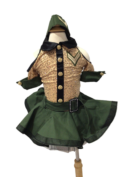 Forest Green and Gold Air Force Costume