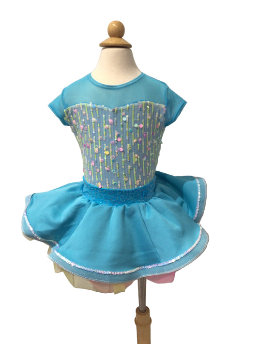 Light Blue Silver Sequin Jazz Tutu