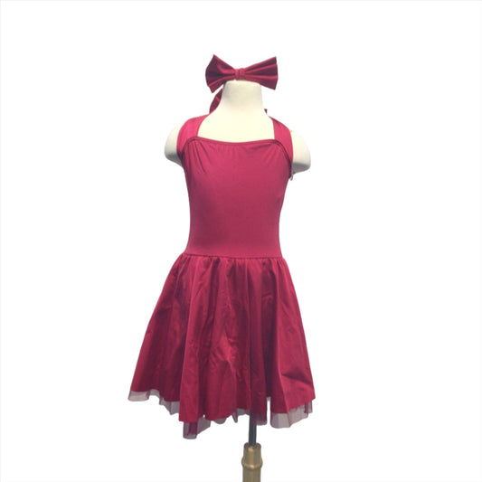 Short Red Halter Jazz Dress