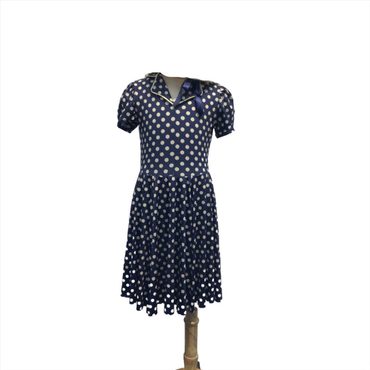 Blue Polka Dot French Dress