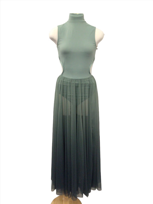 Green Ombre Long Lyrical Dress