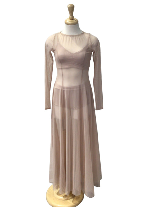 Beige Sheer Dress