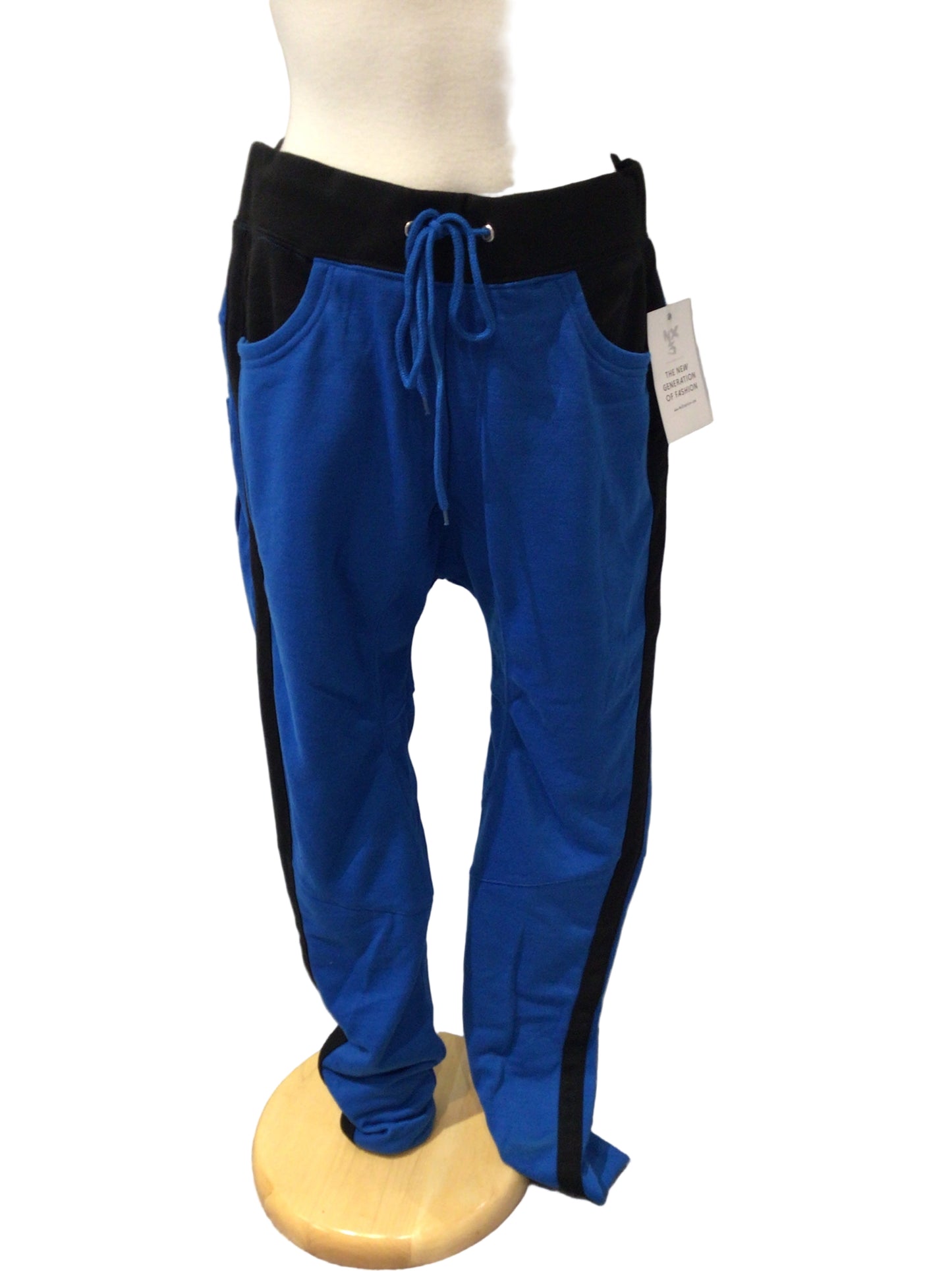 Blue and Black Harem Sweat Pants