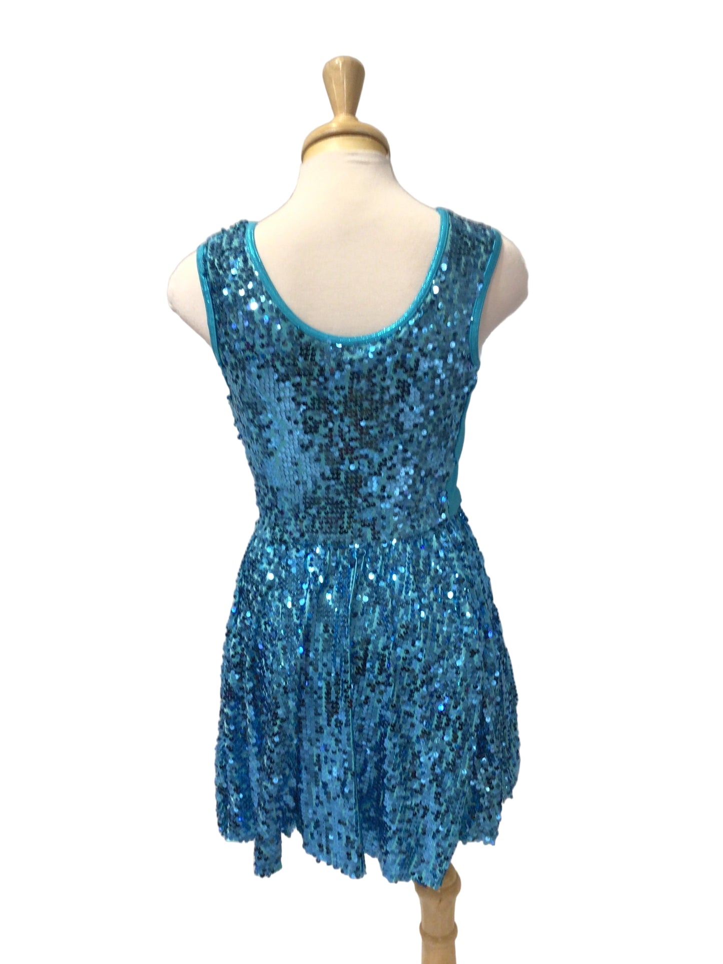 Teal Blue Sequin Jazz Dress
