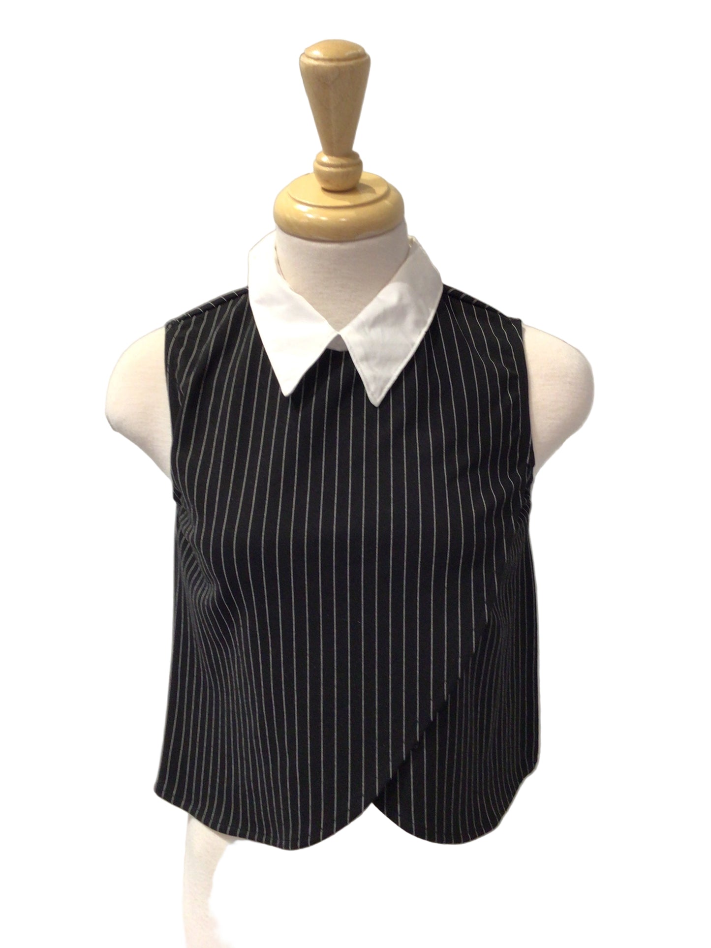 Black and White Pinstripe Top