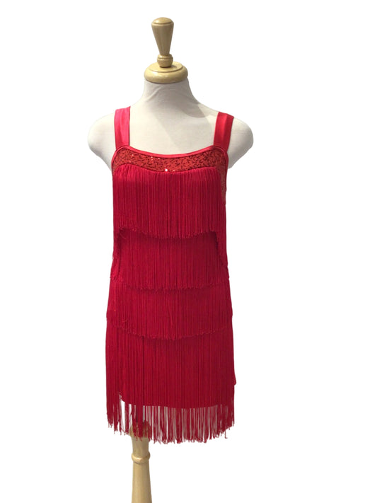 Red Fringe Dress