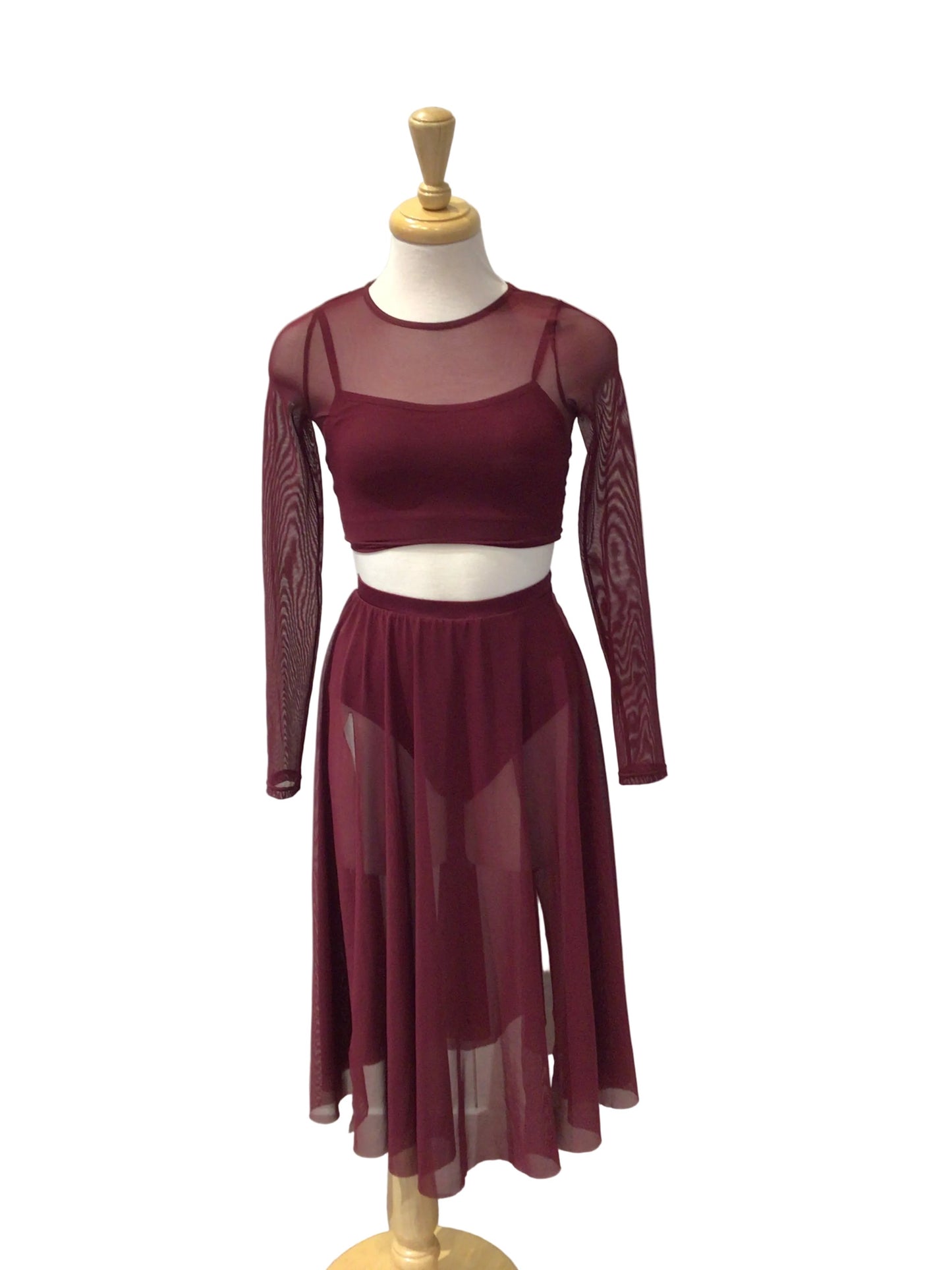 Burgundy Four Piece  Contemporary