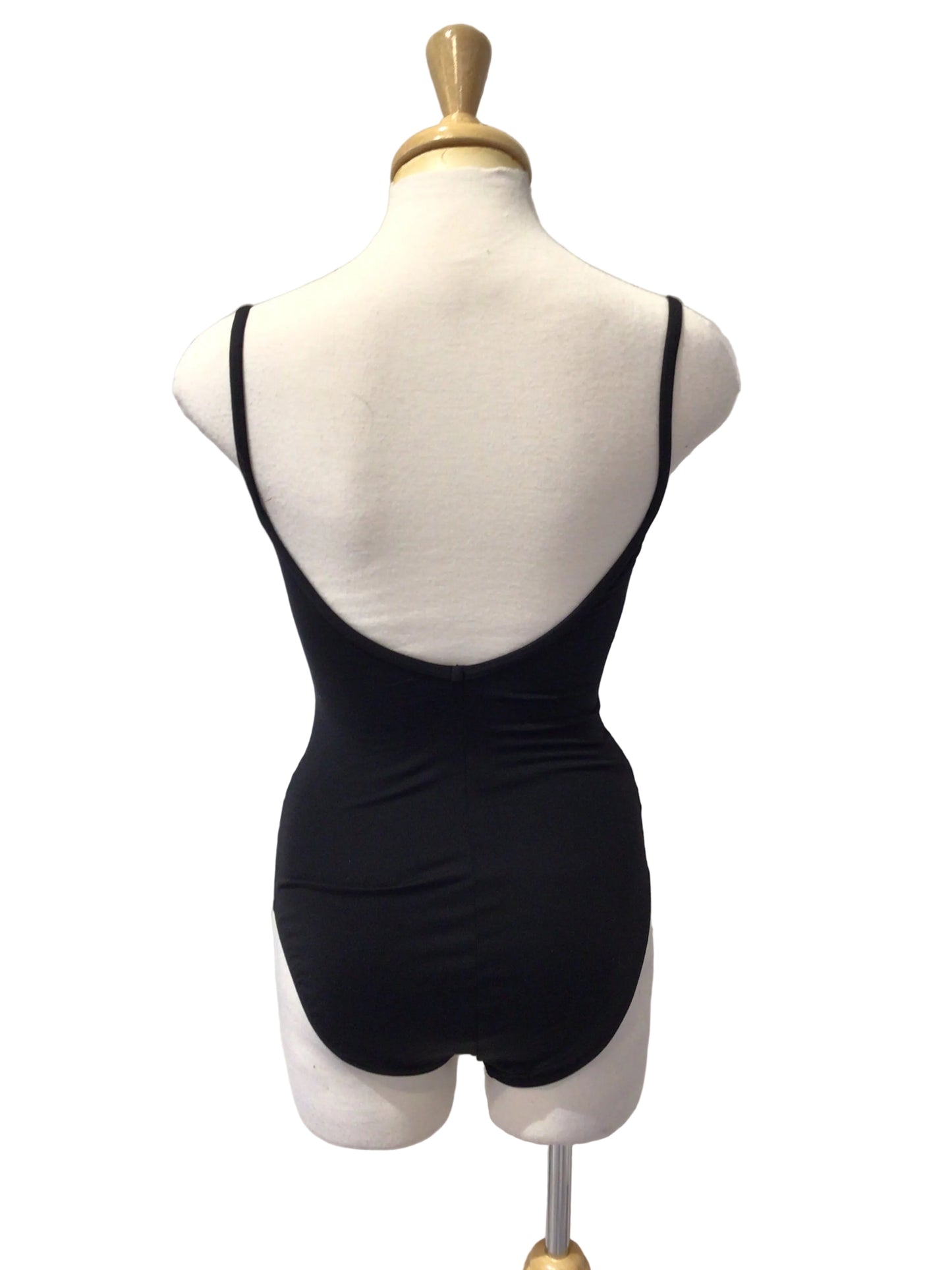 Black Spaghetti Strap Bodysuit.