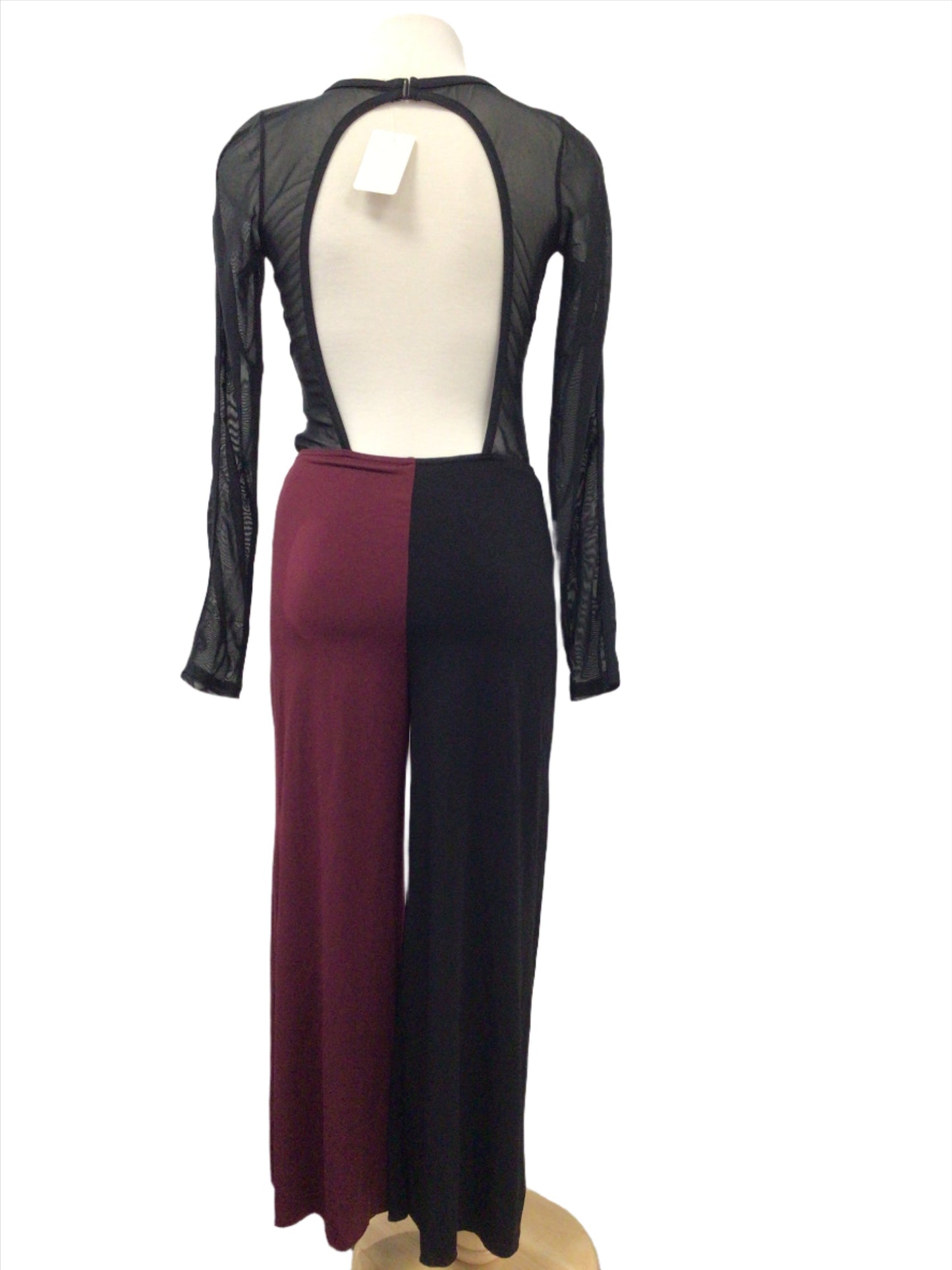 Unitard Black and Burgundy