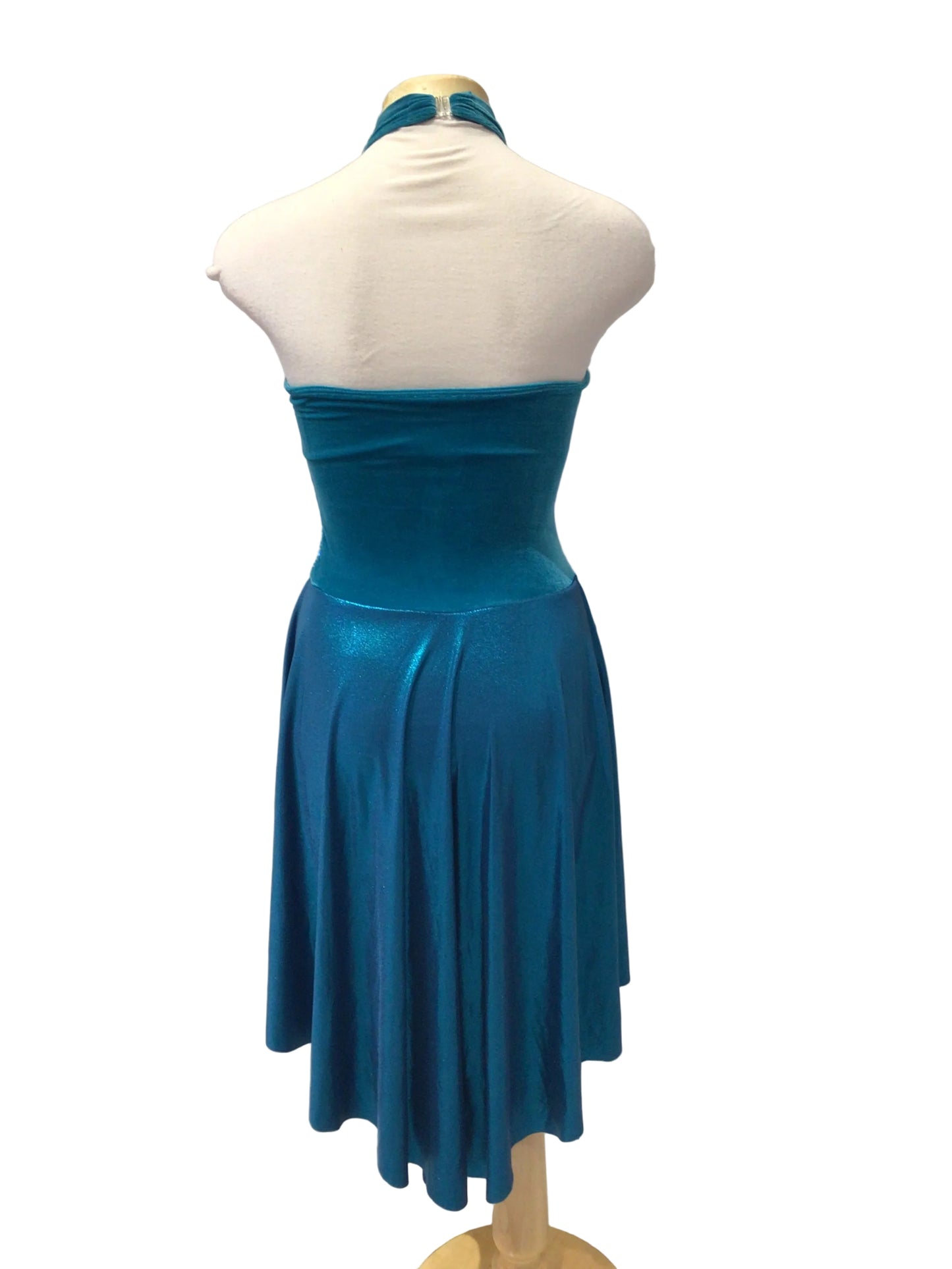 Peacock Blue Halter Jazz