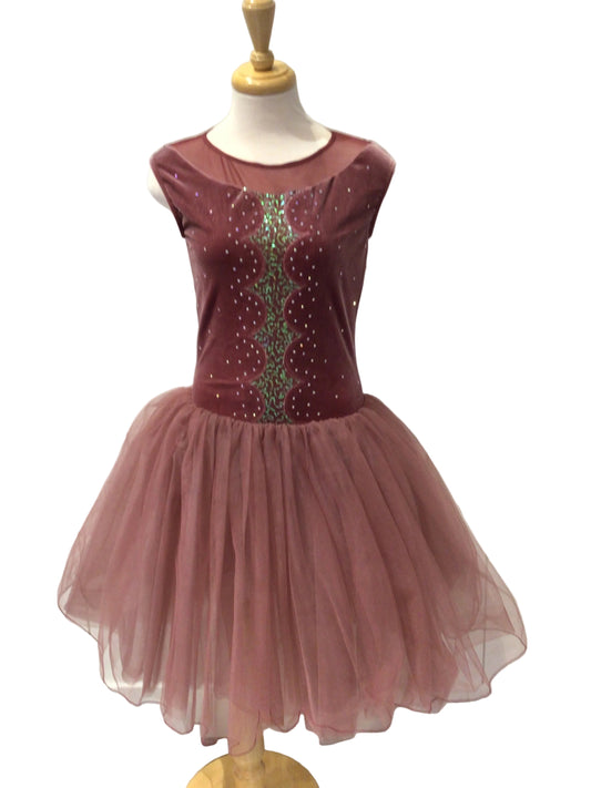 Dusty Rose Velvet Romantic Tutu